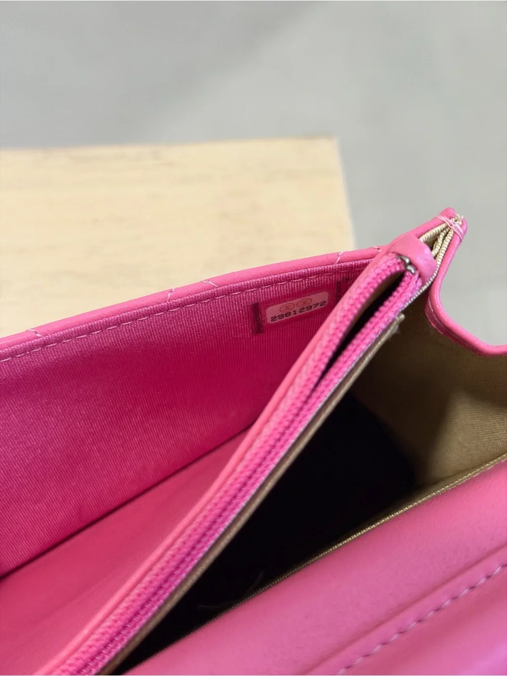 CHANEL Pearl Crush Wallet on Chain Lambskin